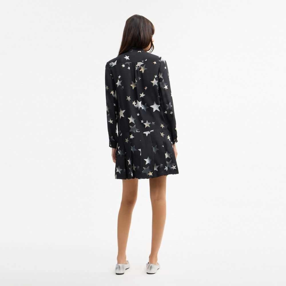 Женские платья Coach Tie Neck Star Dress — фото 3