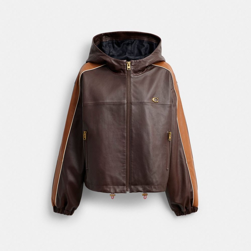 COACH® | Leather Windbreaker