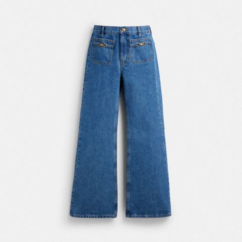 Женские брюки Coach Sculpted C Denim Pants In Organic Cotton
