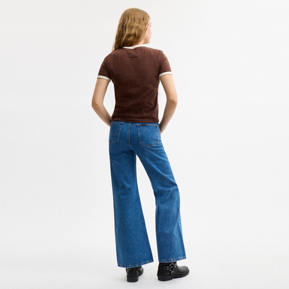 Женские брюки Coach Sculpted C Denim Pants In Organic Cotton — фото 3