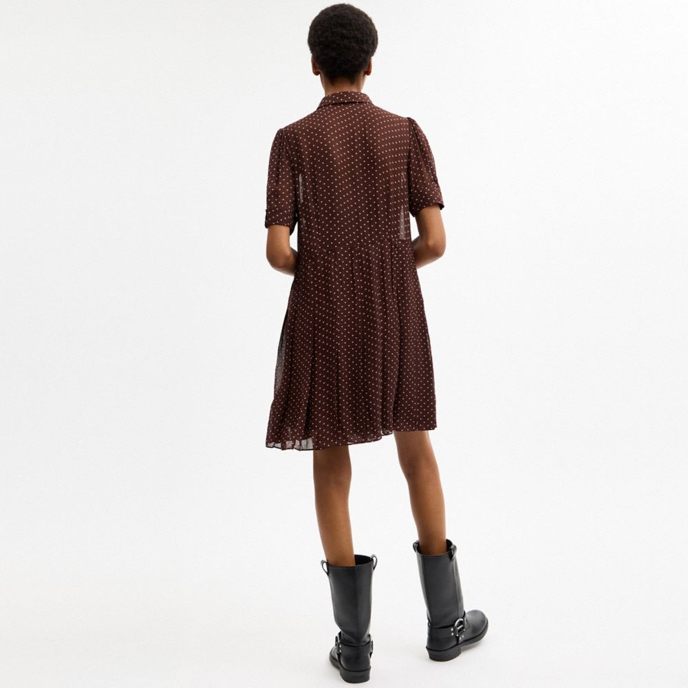 COACH®,Printed Shirt Dress,,Scale View