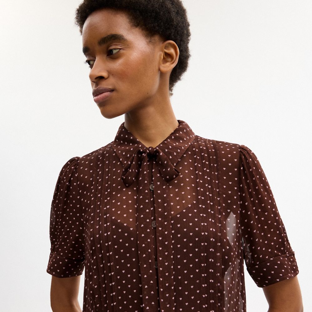 Женские платья Coach Printed Shirt Dress — фото 4