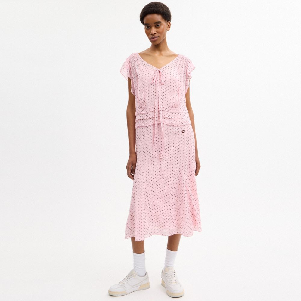 COACH®,Printed Maxi Dress,,Scale View