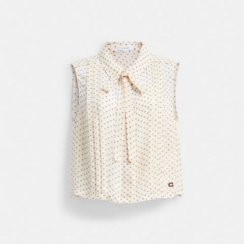Женские блузки Coach Cropped Sleeveless Blouse