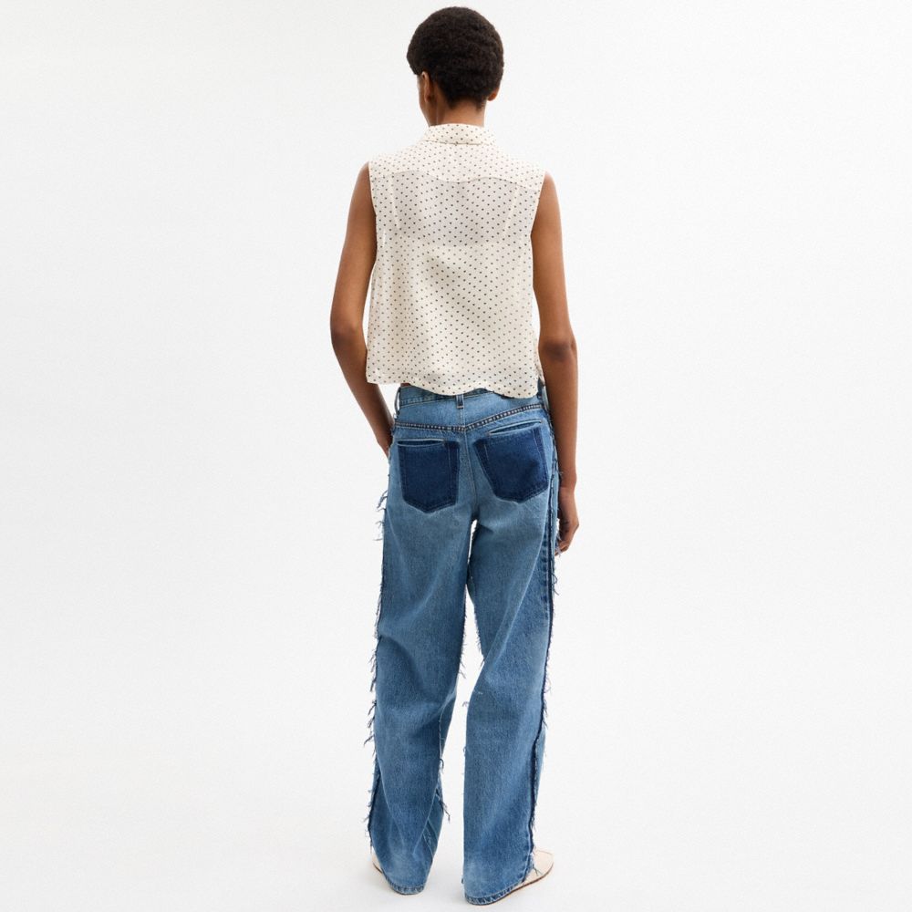 Женские блузки Coach Cropped Sleeveless Blouse — фото 3