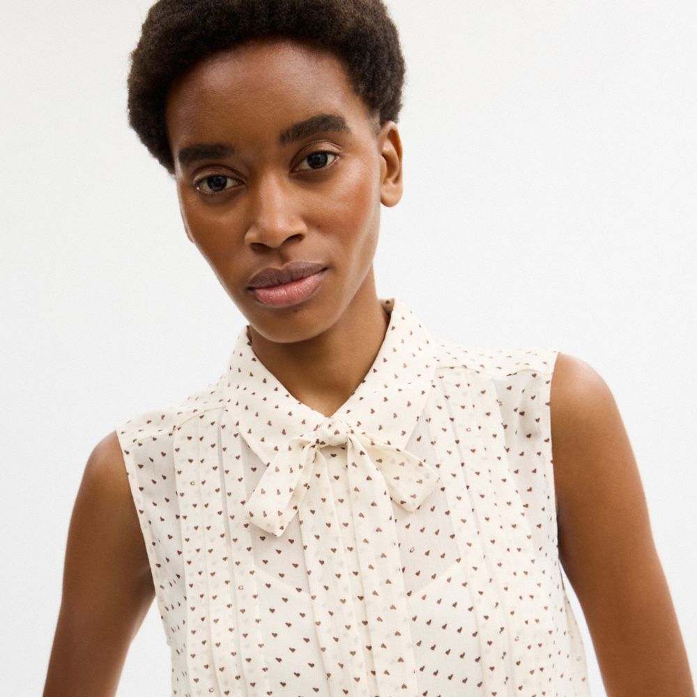 Женские блузки Coach Cropped Sleeveless Blouse — фото 4