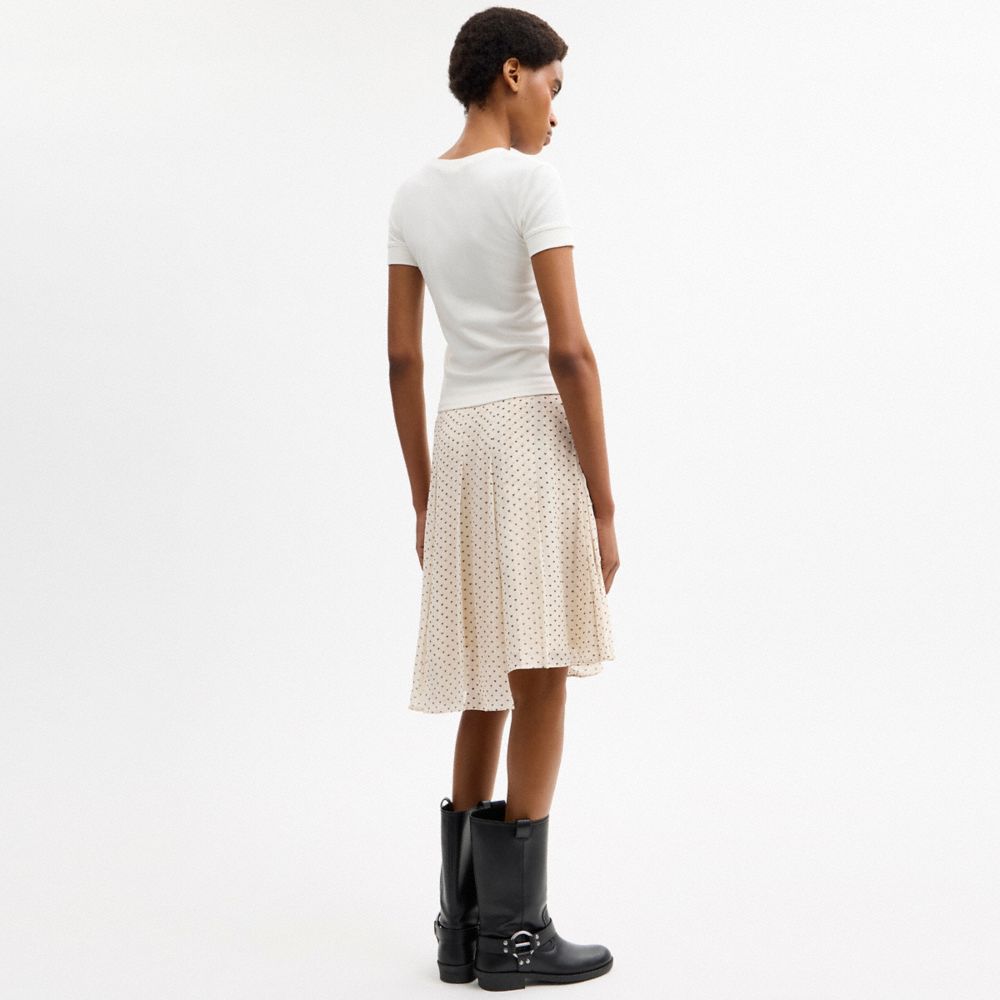 Coach Printed Asymmetrical Pleated Skirt — фото 3