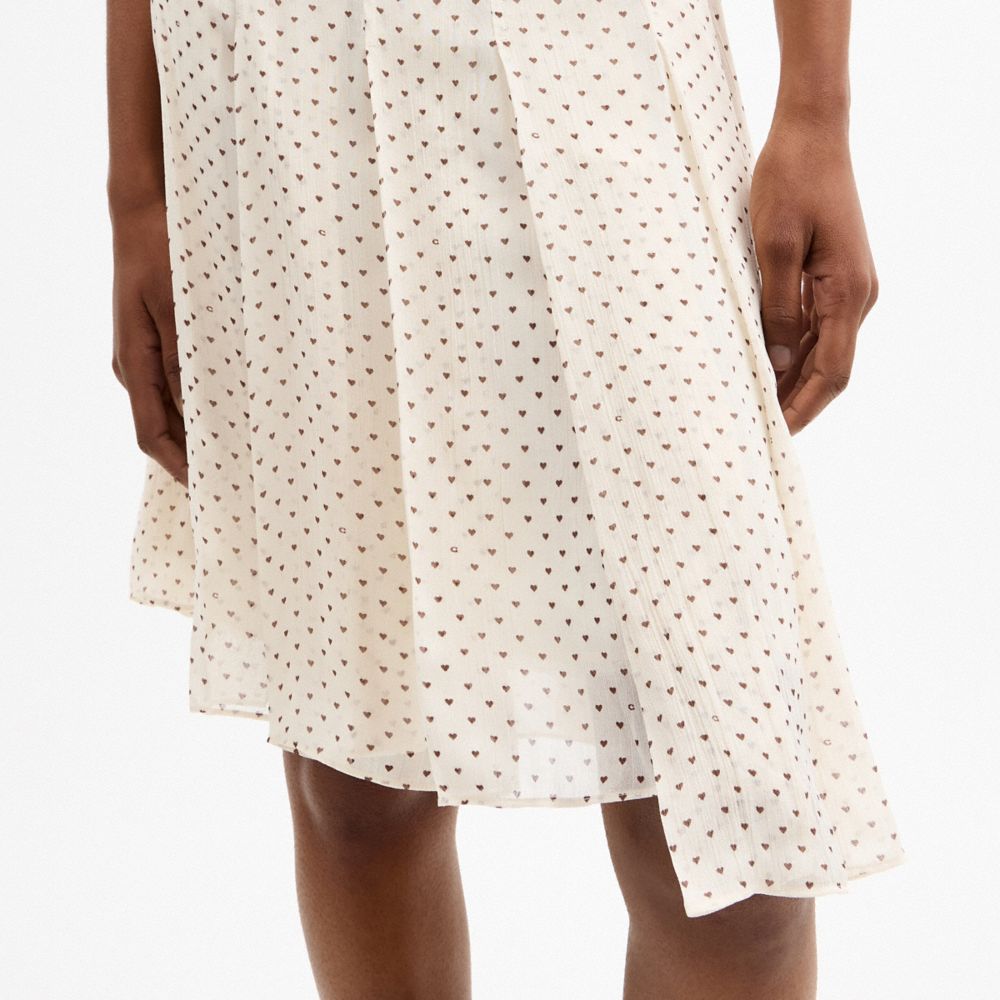 Coach Printed Asymmetrical Pleated Skirt — фото 4