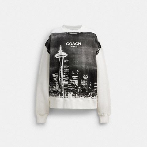 Женские худи Coach Postcard Crewneck Sweatshirt