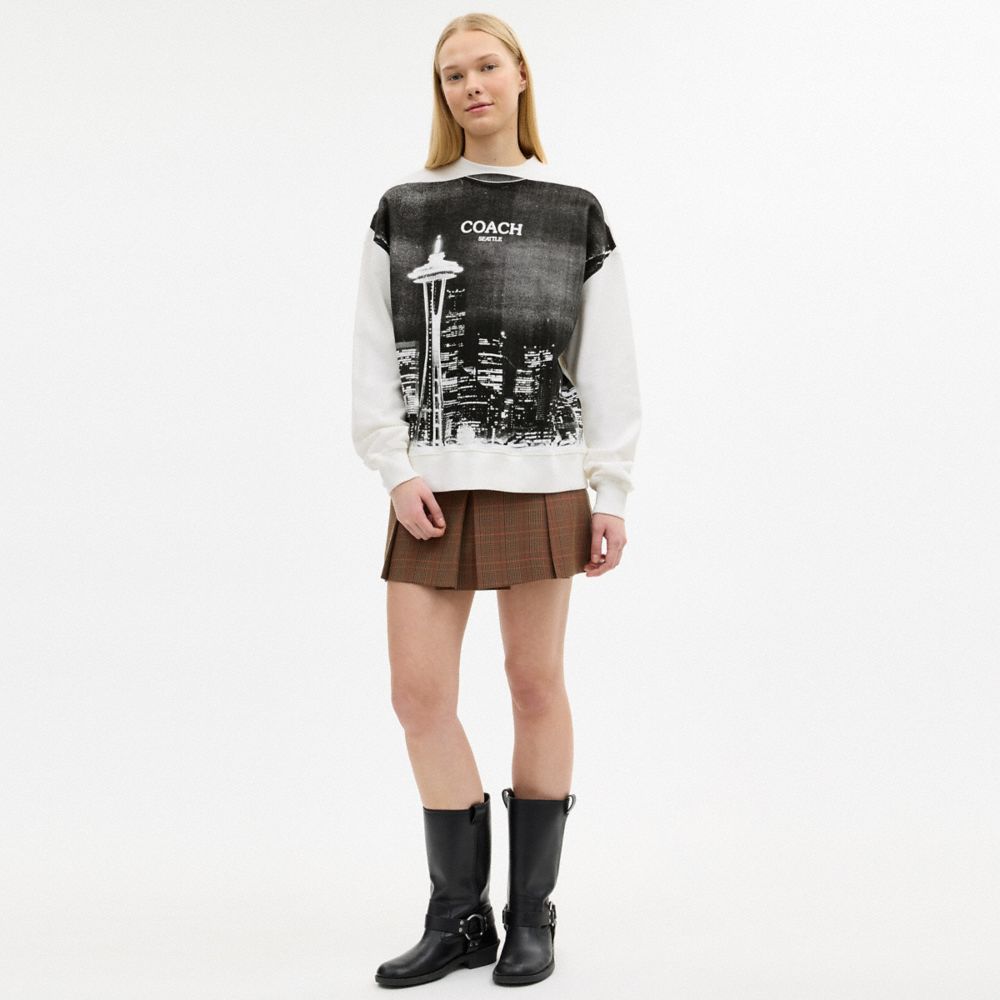 Женские худи Coach Postcard Crewneck Sweatshirt — фото 2