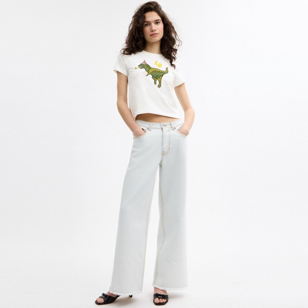 Женские футболки Coach Rexy 10th Birthday 90's Fit T-Shirt In Organic Cotton — фото 2