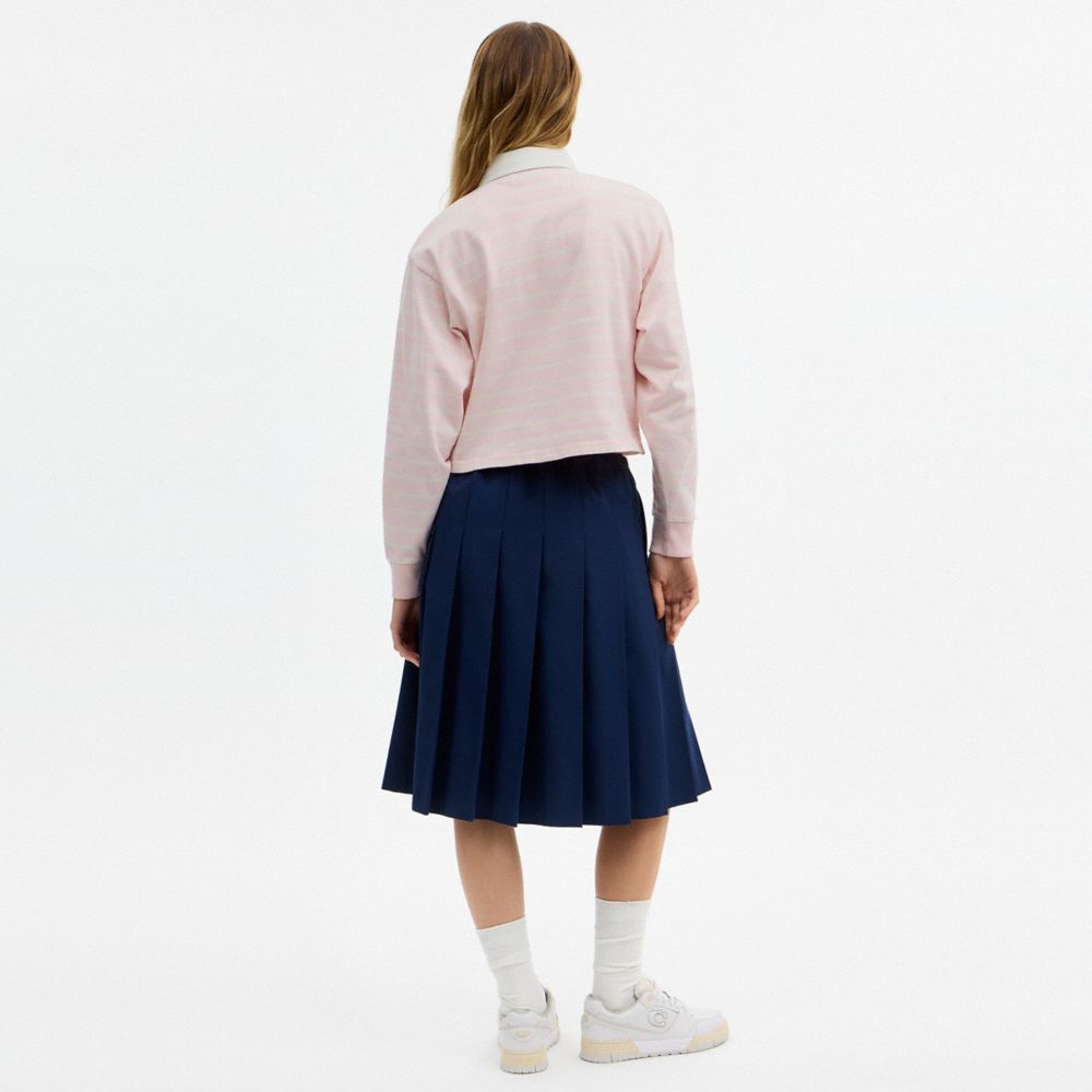 COACH®,Horse And Carriage Striped Rugby Polo In Organic Cotton,,Scale View