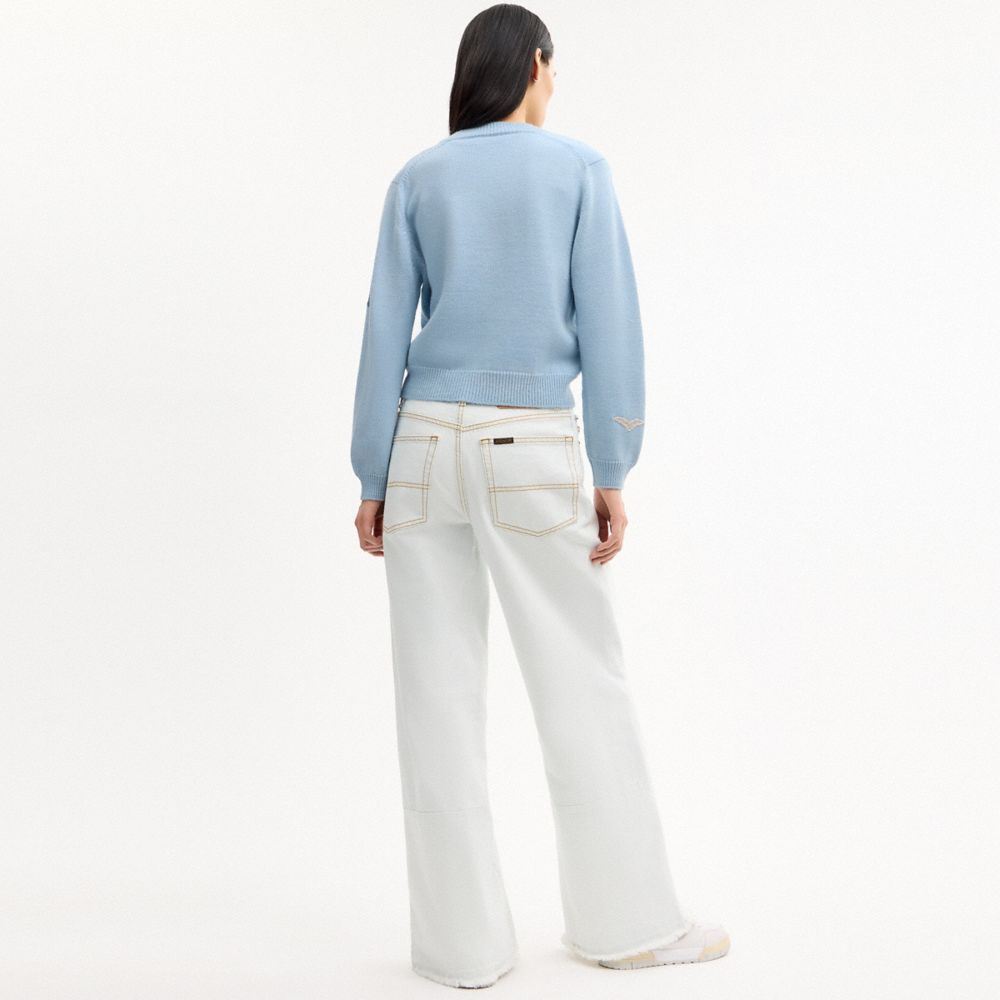 COACH®,Applique Sweater,,Scale View