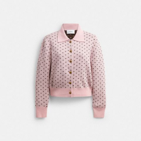 Coach Shrunken Heart Cardigan