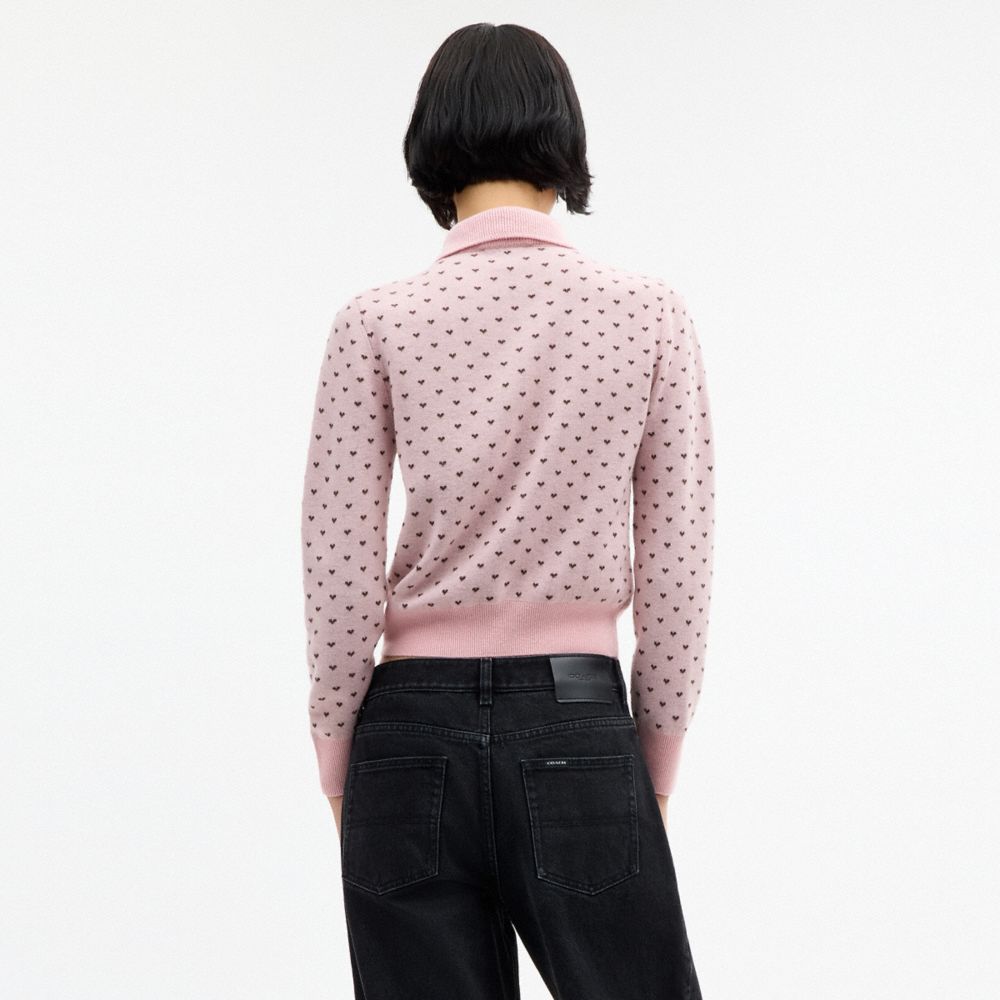 COACH®,Shrunken Heart Cardigan,,Scale View