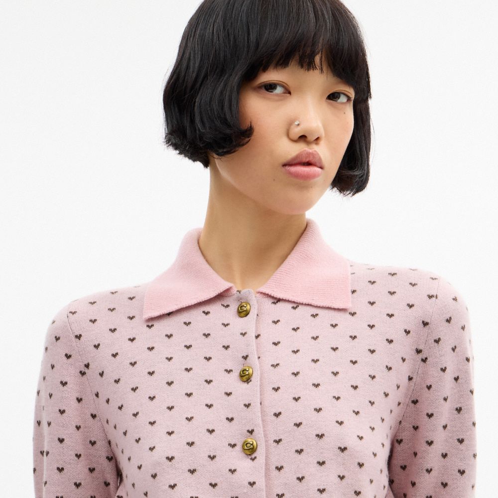 Coach Shrunken Heart Cardigan — фото 4