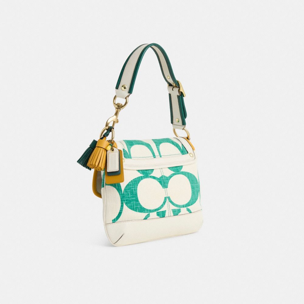 COACH®,Upcrafted Legacy Slim Flap Bag,,Angle View