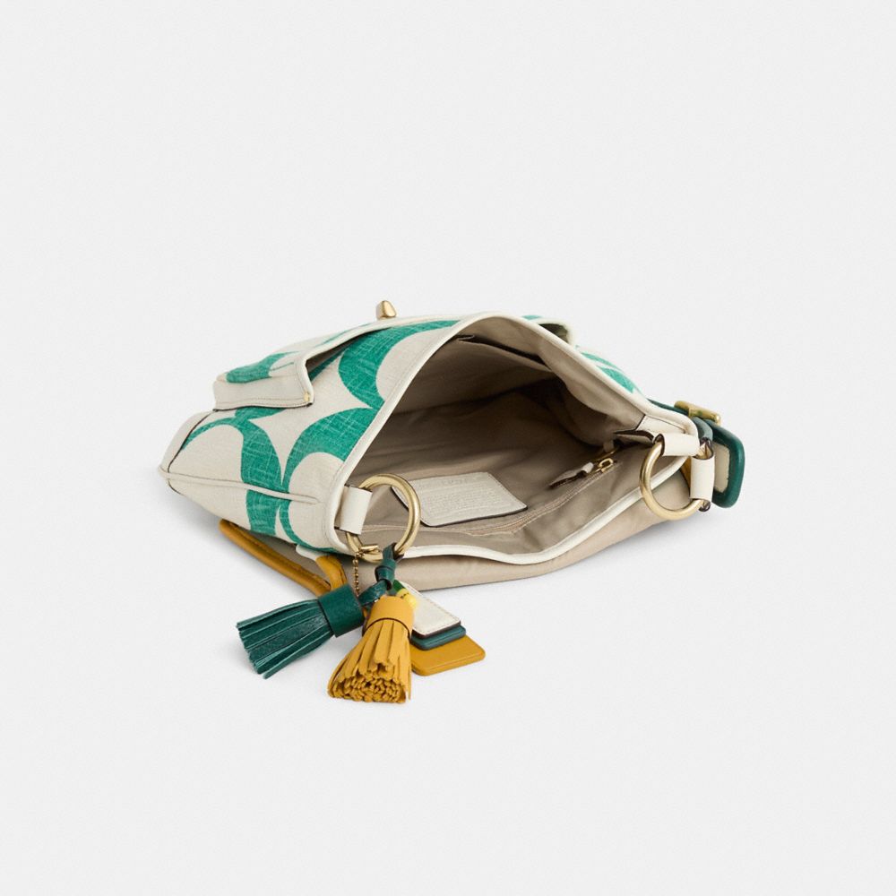 COACH®,Upcrafted Legacy Slim Flap Bag,,Inside View,Top View