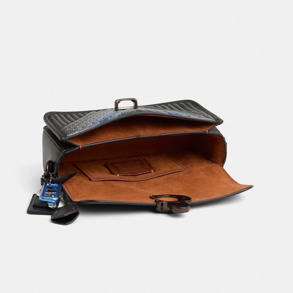 COACH®,Upcrafted Studio Bag 20,Black,Inside View,Top View