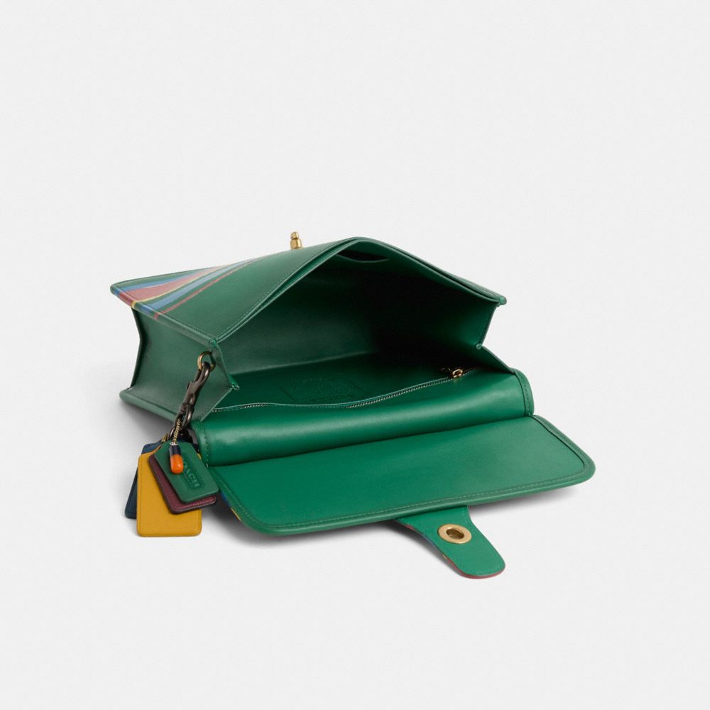 COACH®,Upcrafted Willis Top Handle,Leather,Satchel,Logo,Embossed,Gold Metal,Work,Casual,Multi Color,Inside View,Top View