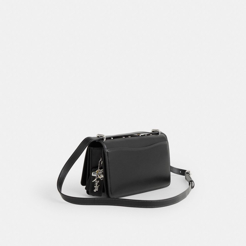 COACH®,Upcrafted Bandit Shoulder Bag,Black,Angle View