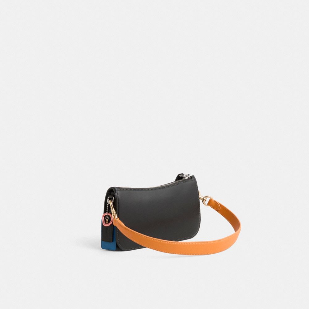 COACH®,Upcrafted Penn Shoulder Bag,Black,Angle View