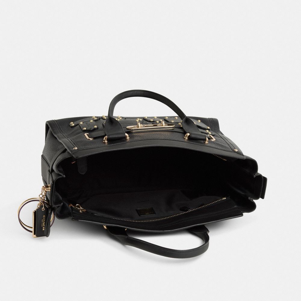 COACH®,Upcrafted Coach Swagger 37,Black,Inside View,Top View