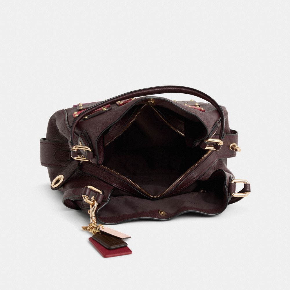COACH®,Upcrafted Edie Shoulder Bag 31,Maroon,Inside View,Top View