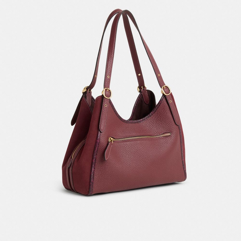 COACH®,Upcrafted Lori Shoulder Bag,,Angle View