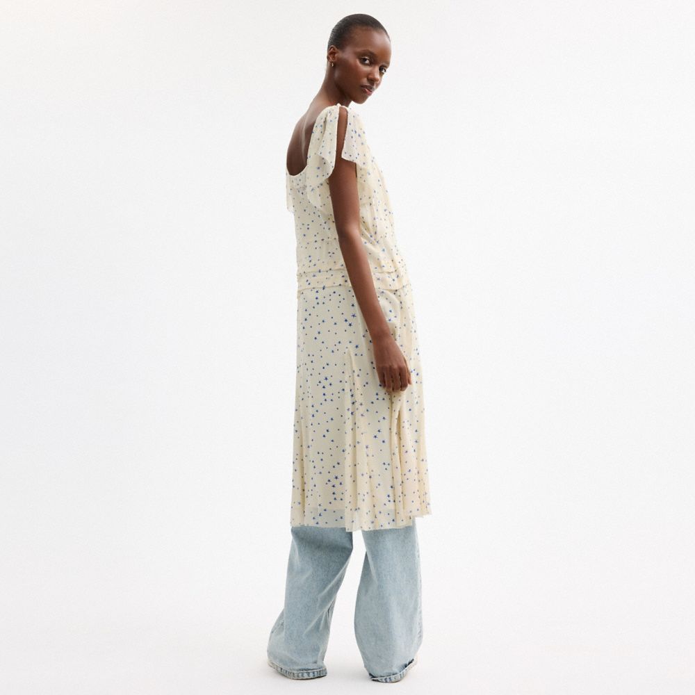 Coach Printed Star Dress In Multi