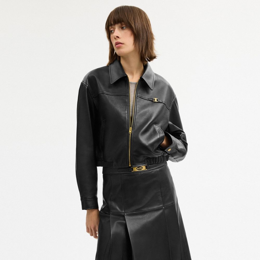 Женские куртки Coach Heritage C Cropped Blouson Jacket — фото 3
