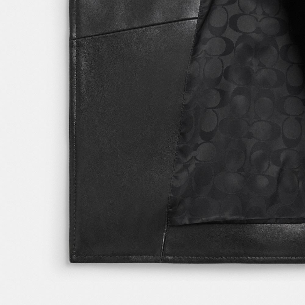 Женские куртки Coach Belted Moto Jacket — фото 2