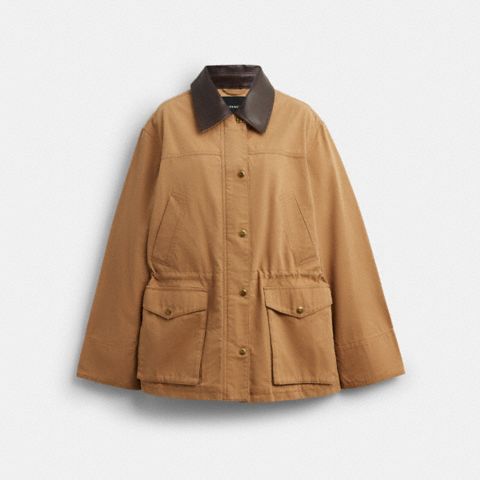 Женские куртки Coach Barn Jacket In Organic Cotton
