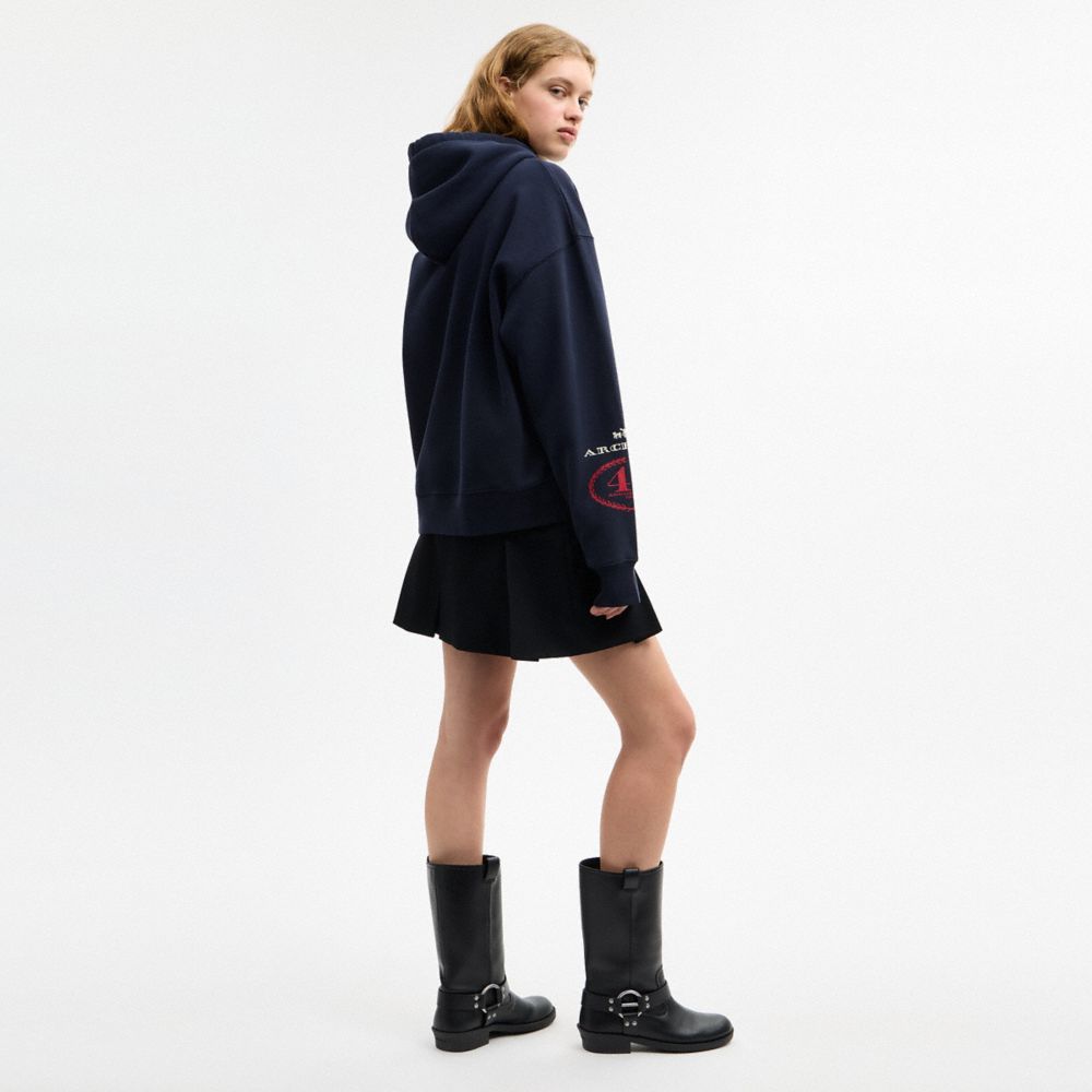 Coach Dinosaur Collage Relaxed Hoodie In Organic Cotton — фото 5