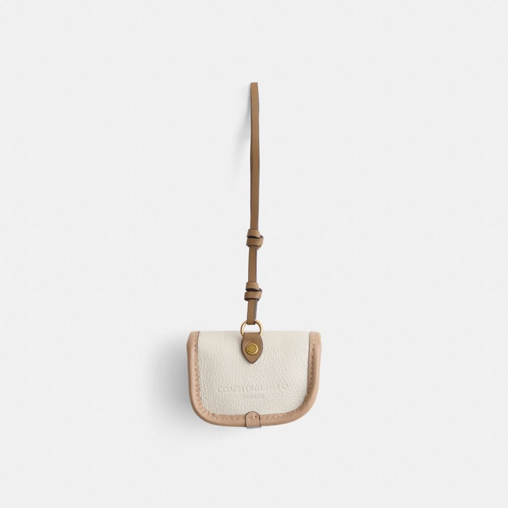 COACH®,Remade Turnlock Mini Pouch,Cream,Back View