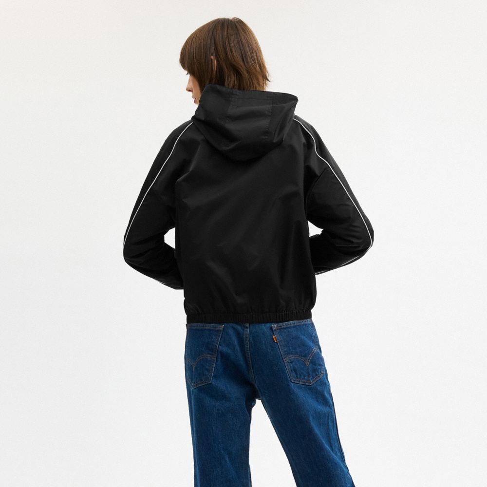 Coach Windbreaker In Recycled Polyester In Black
