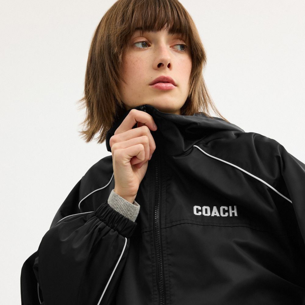 Coach Windbreaker In Recycled Polyester In Black