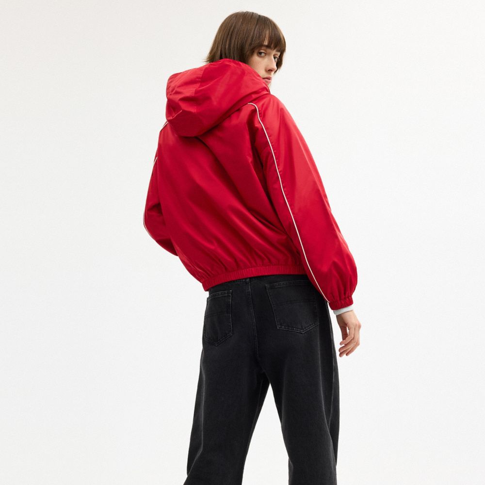 Coach Windbreaker In Recycled Polyester In Red