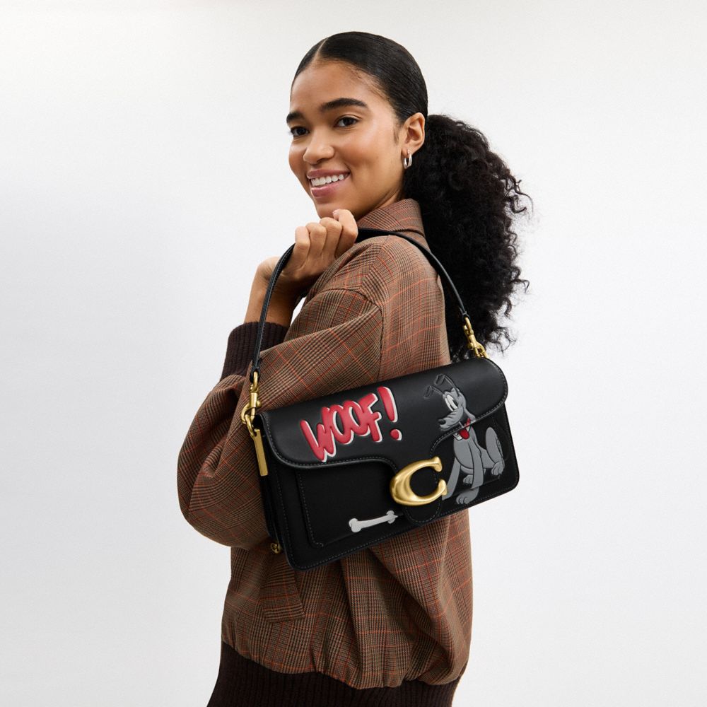 Disney X Coach Tabby Shoulder Bag 26 With Pluto