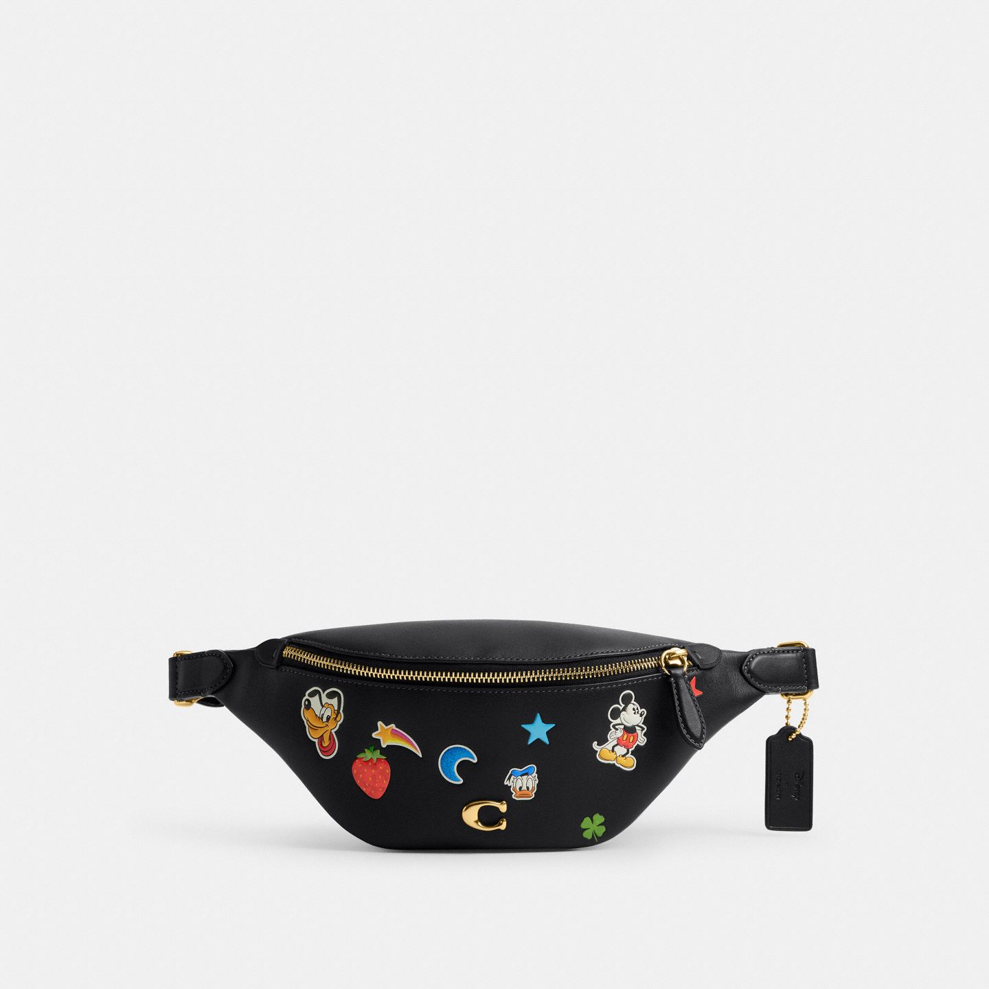 Мужские сумки Disney X Coach Charter Belt 7 With Sticker Print, цвет: Чёрный — фото 1
