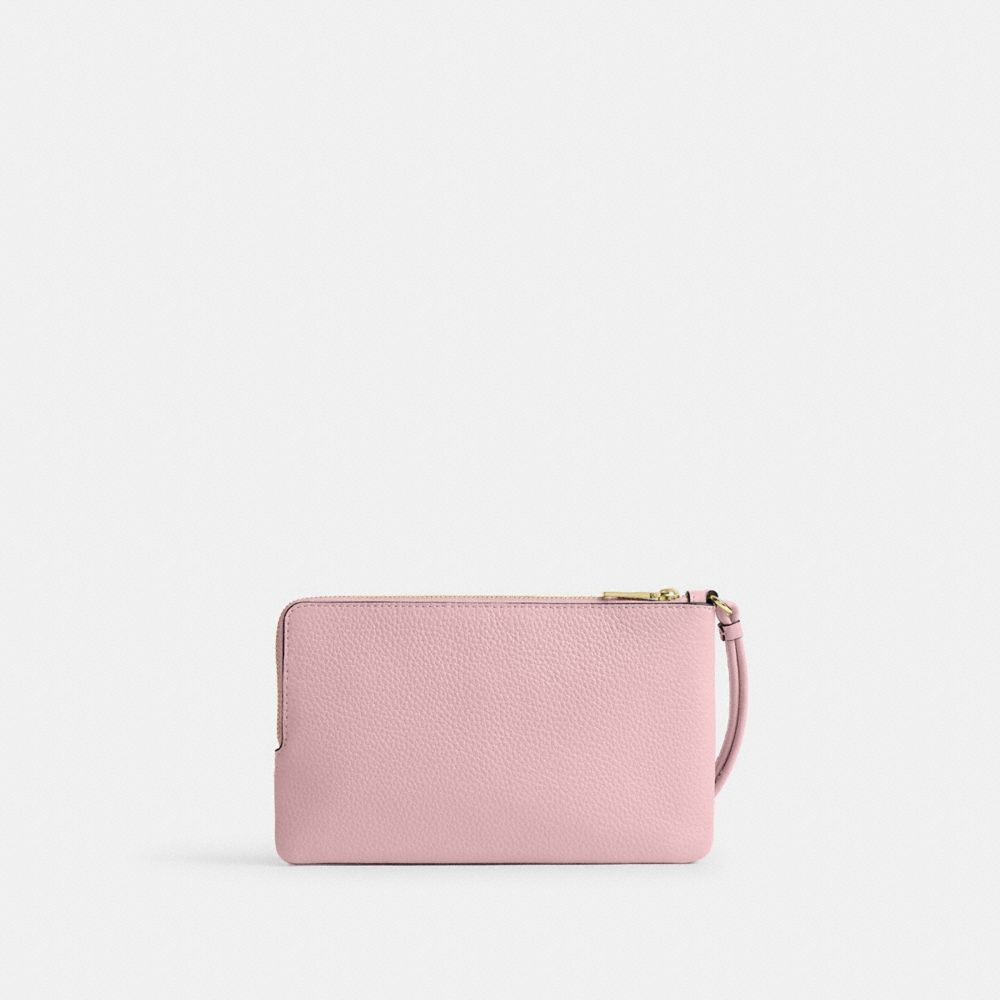 Double Zip Wallet In Signature Denim