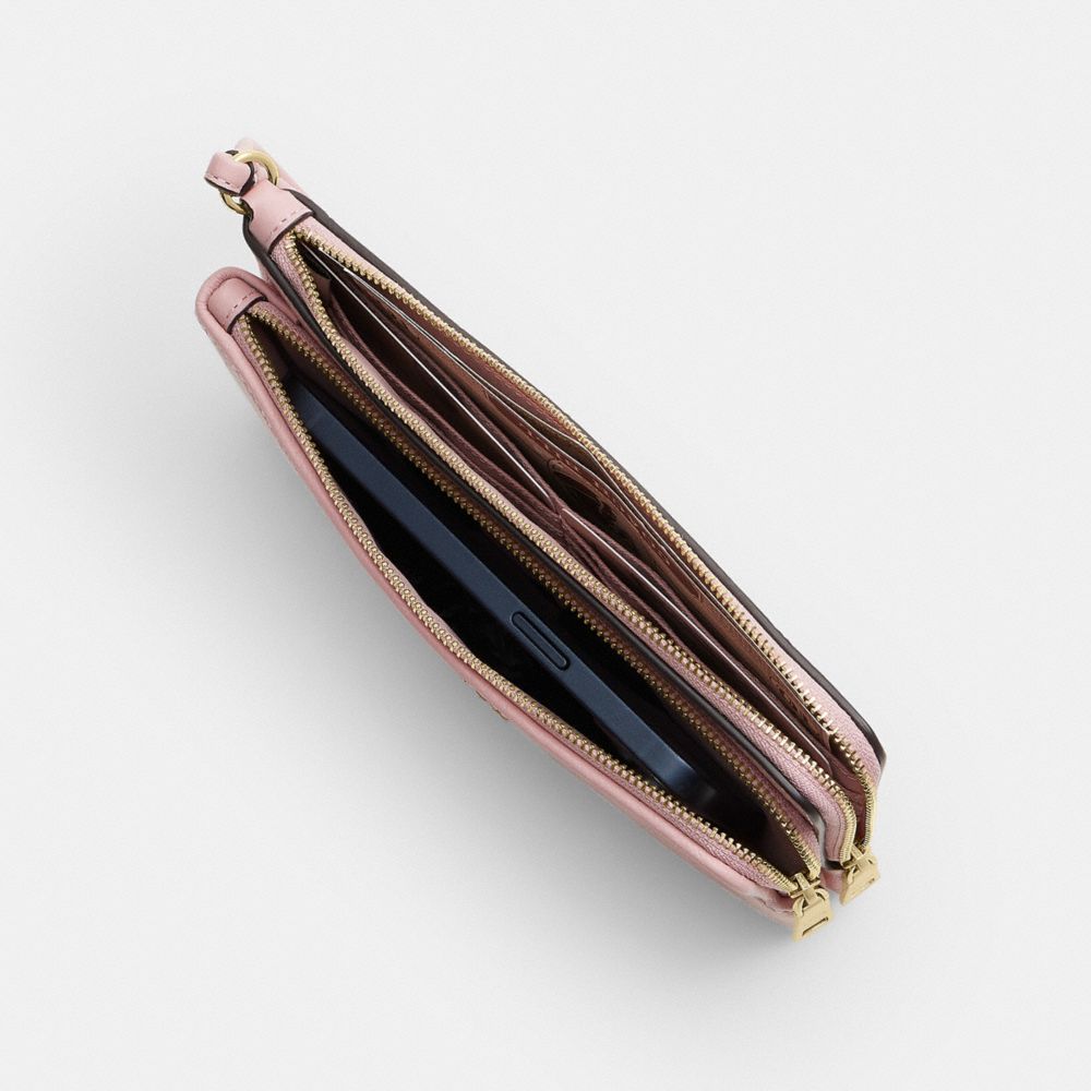 Double Zip Wallet In Signature Denim
