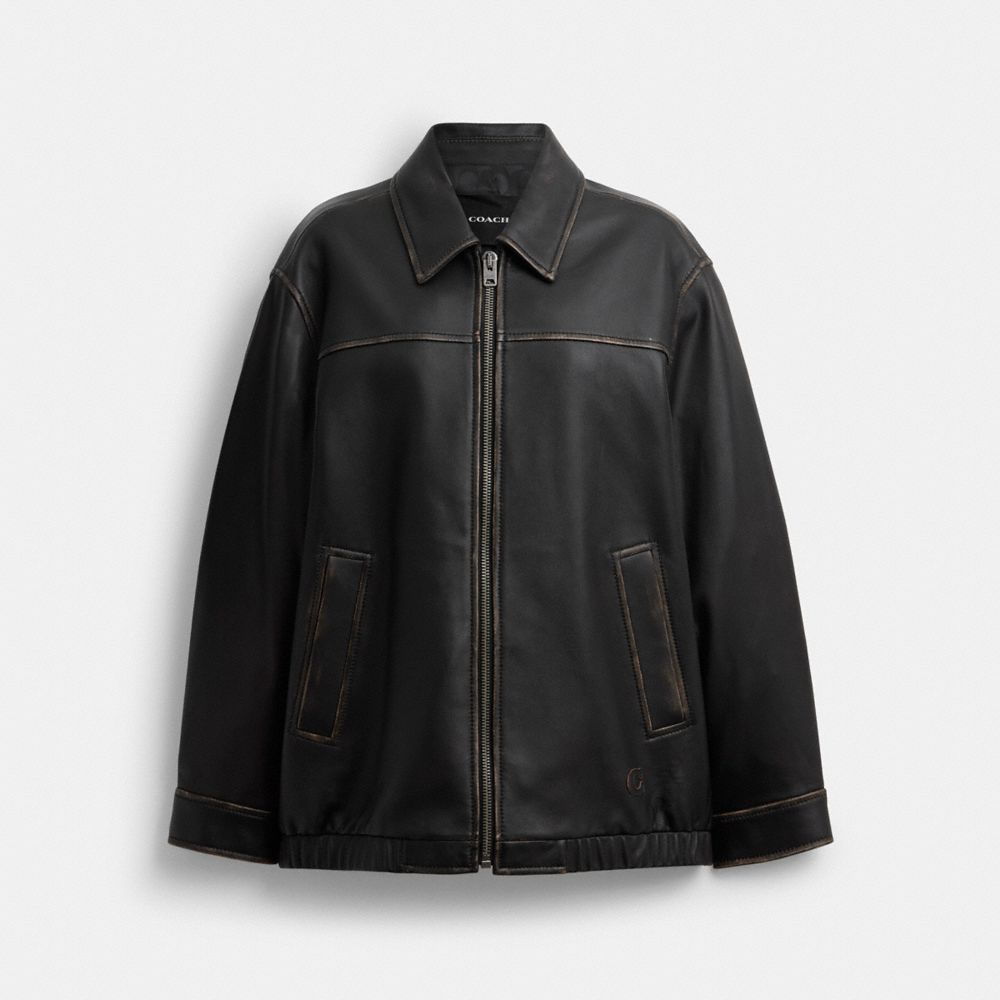 COACH® AD | Leather Bomber