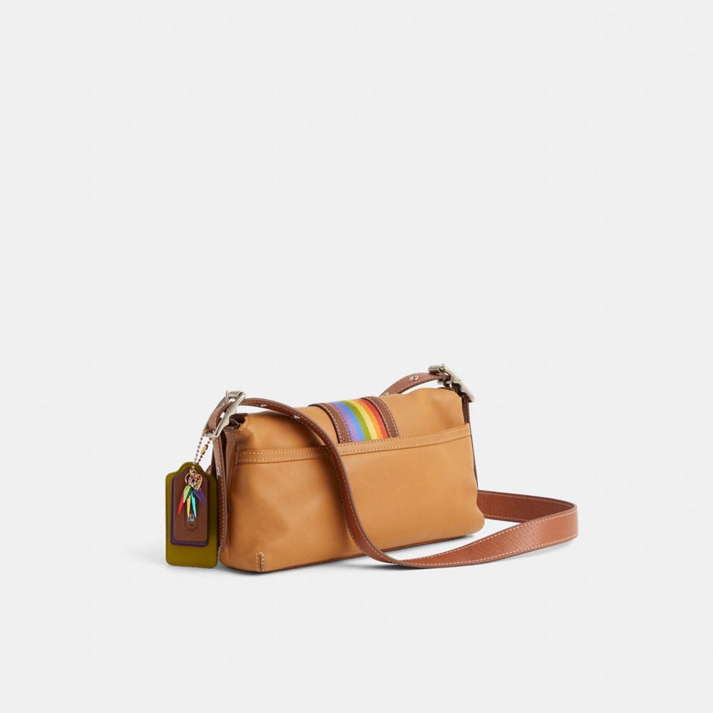 COACH®,Upcrafted Vintage Legacy Studio Demi Flap Bag,,Angle View