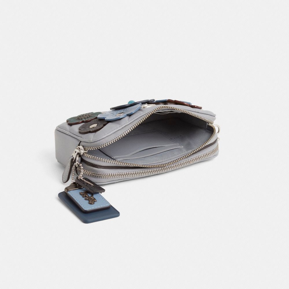 COACH®,Upcrafted Kira Crossbody,Gray,Inside View,Top View