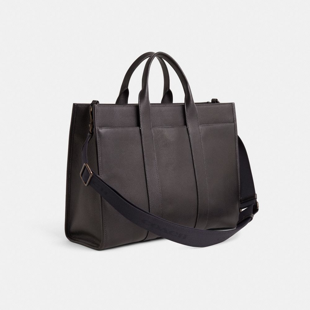 COACH®,Upcrafted Wesley Tote,Black,Angle View