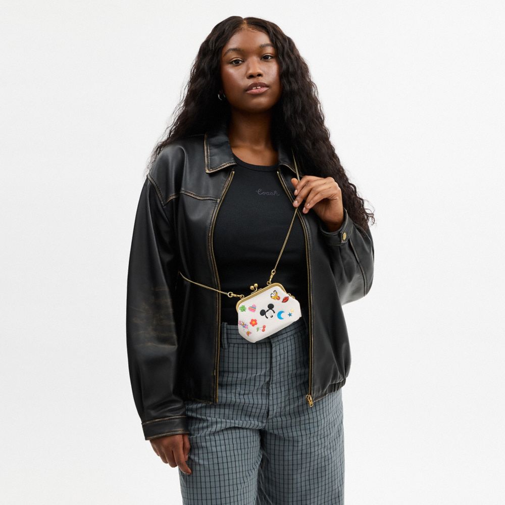 【DISNEY X COACH】キスロック フレーム バッグ 10 / ステッカー プリント 6