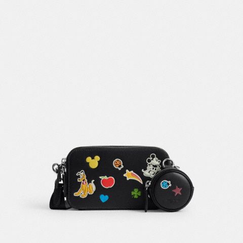 Мужские сумки Coach Disney X Coach Charter Slim Crossbody With Sticker Print
