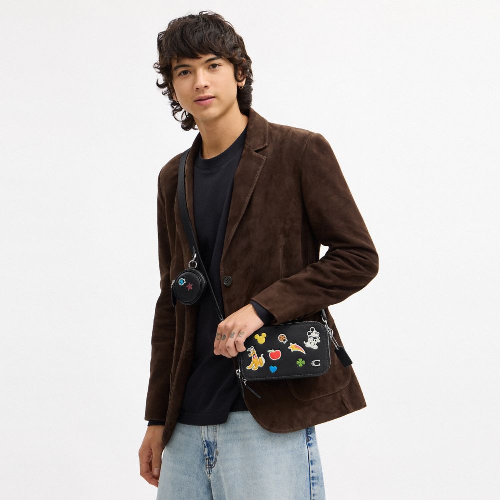 Мужские сумки Coach Disney X Coach Charter Slim Crossbody With Sticker Print — фото 4