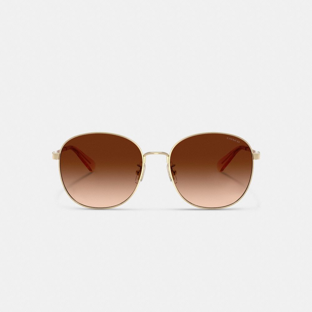 Coach C Hardware Metal Round Sunglasses — фото 2